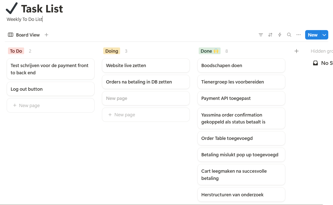 Takenlijst - To Do, Doing, Done