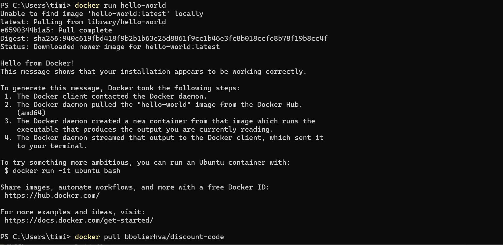 Gelukt na installatie